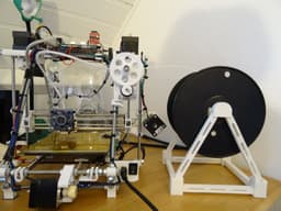 Spool Holder printable on the tiny RepRap Huxley 3d model