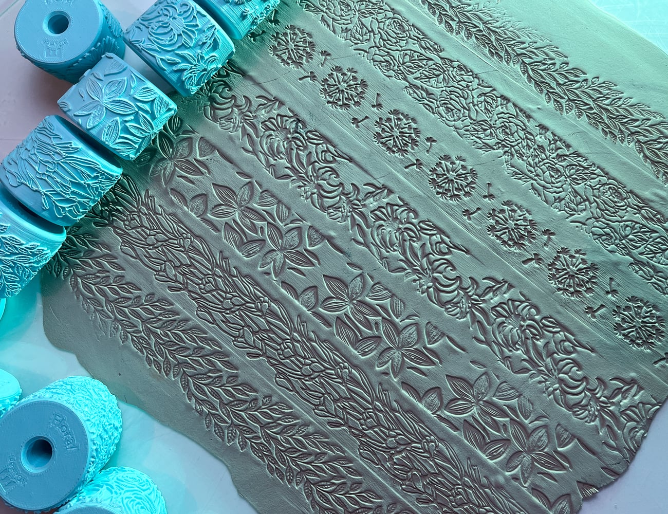 Texture Rollers โ Floral Patterns 3d model