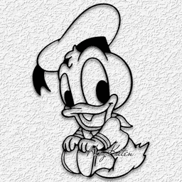 BABY DONALD DUCK FANART WALL ART DISNEY HOME DECOR 3d model