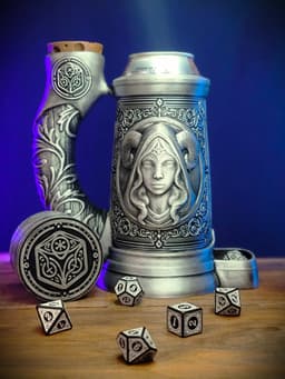 The Tiefling 12oz Can Cozy Dice Tower 3d model