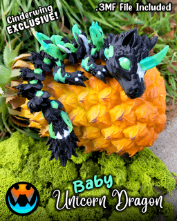 Baby Unicorn Dragon 3d model