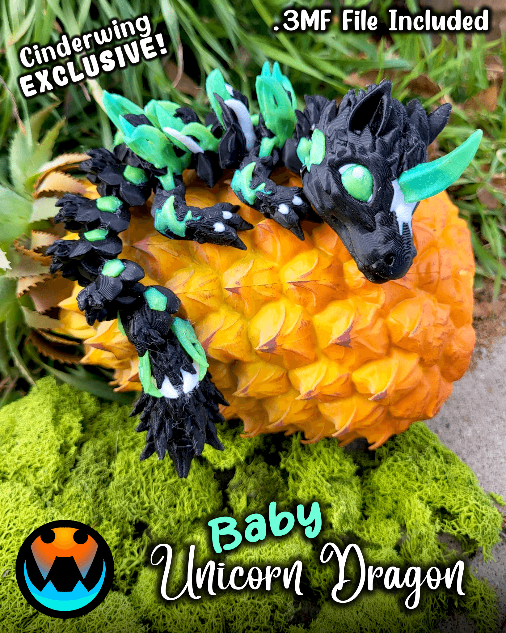Baby Unicorn Dragon 3d model