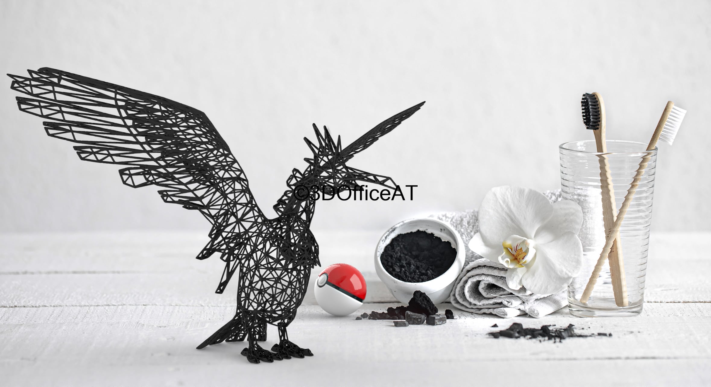 #022 Fearow Pokemon Wiremon Figure 3d model