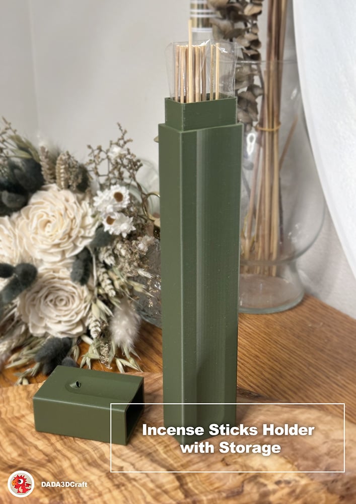 Incense Sticks Holder with Storage 3d model