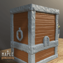 TCG Deck Box - Treasure Chest - Support Free 3d model