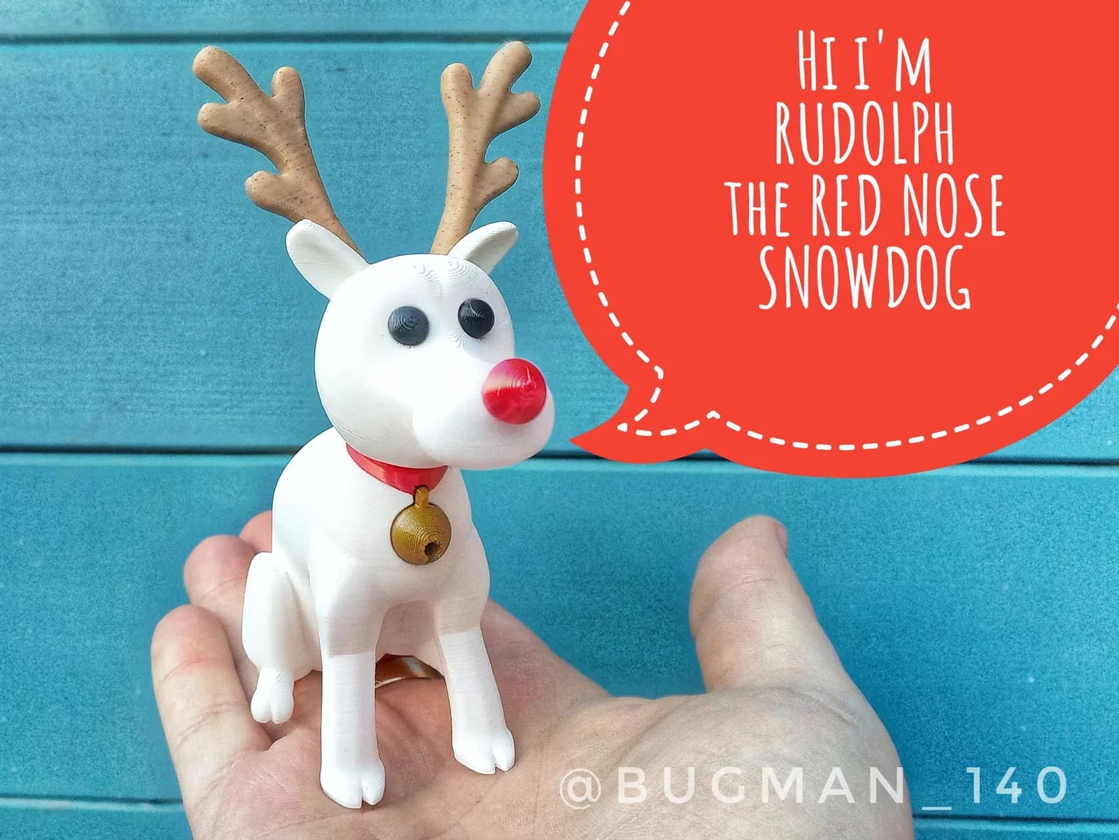 Rudolph the red nose SnowDog 3d model