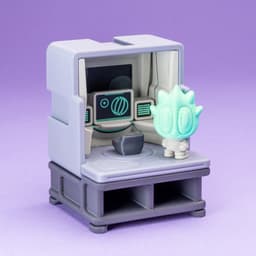 Space Blob Zeek - Mini Playset Art Toy with Modular Box 3d model