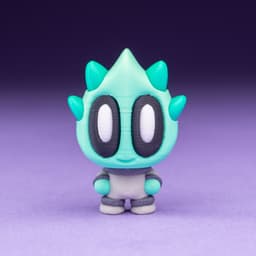 Space Blob Zeek - Mini Playset Art Toy with Modular Box 3d model