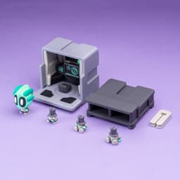 Space Blob Zeek - Mini Playset Art Toy with Modular Box 3d model