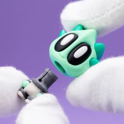 Space Blob Zeek - Mini Playset Art Toy with Modular Box 3d model
