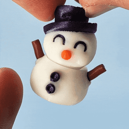 Tiny Penguin and Snowman 3d model
