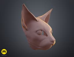 Cat head base 3d model
