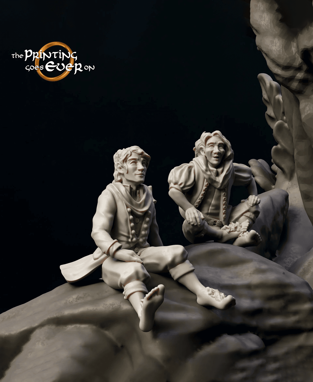 Sitting Halflings 3d model