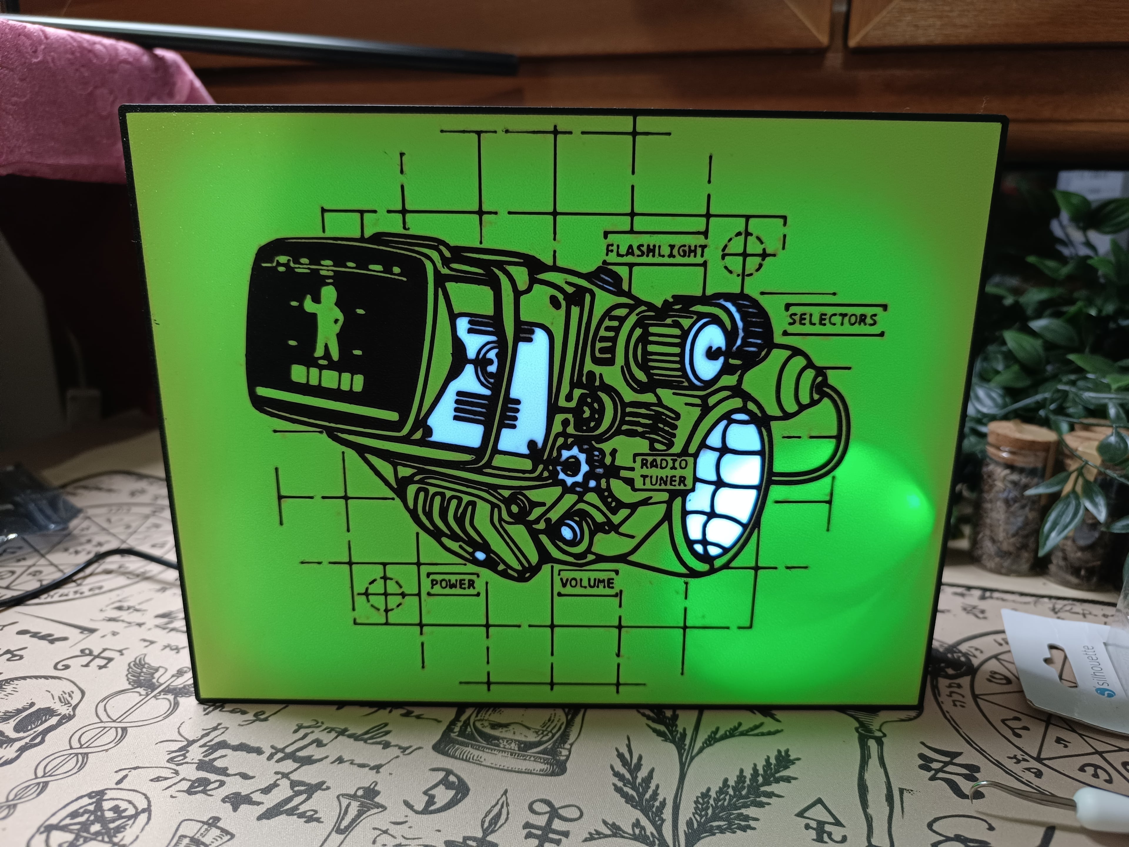 Pip-Boy Blueprint – Rectangular Lightbox Front (Fallout Fanmade) 3d model