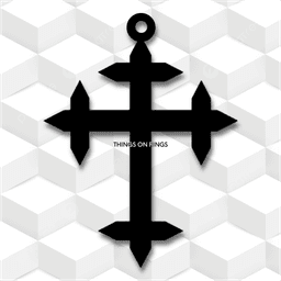 Gothic 3x cross charm 3d model