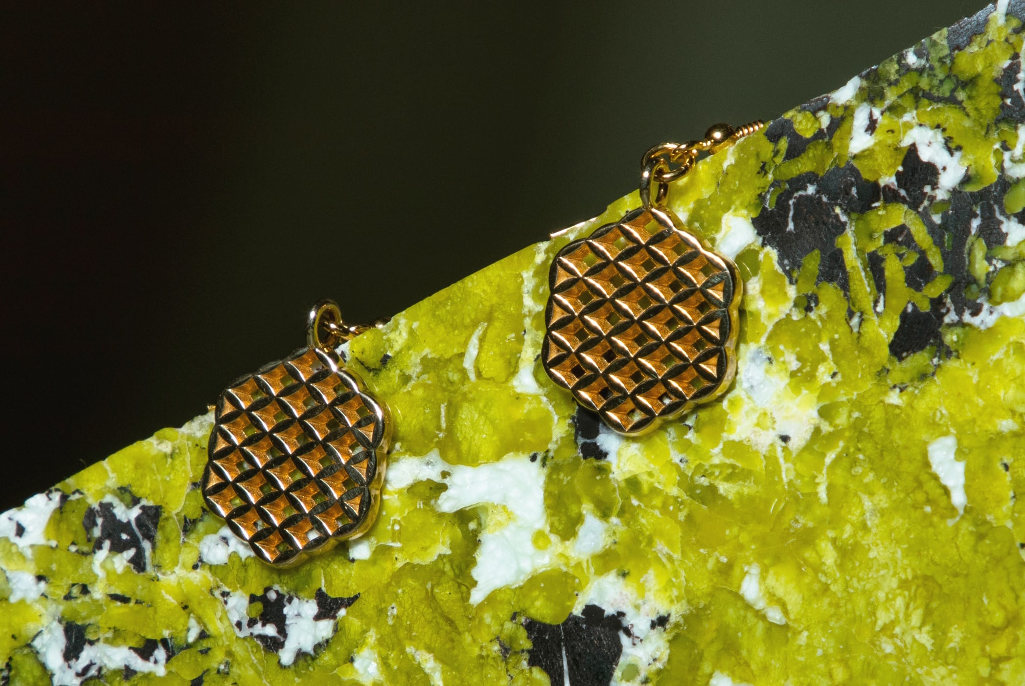 Flower of life squared Earrings 3d model
