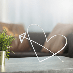 Heart Line Art, Modern, Minimalist 3d model