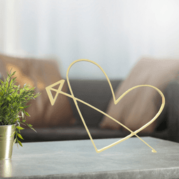 Heart Line Art, Modern, Minimalist 3d model