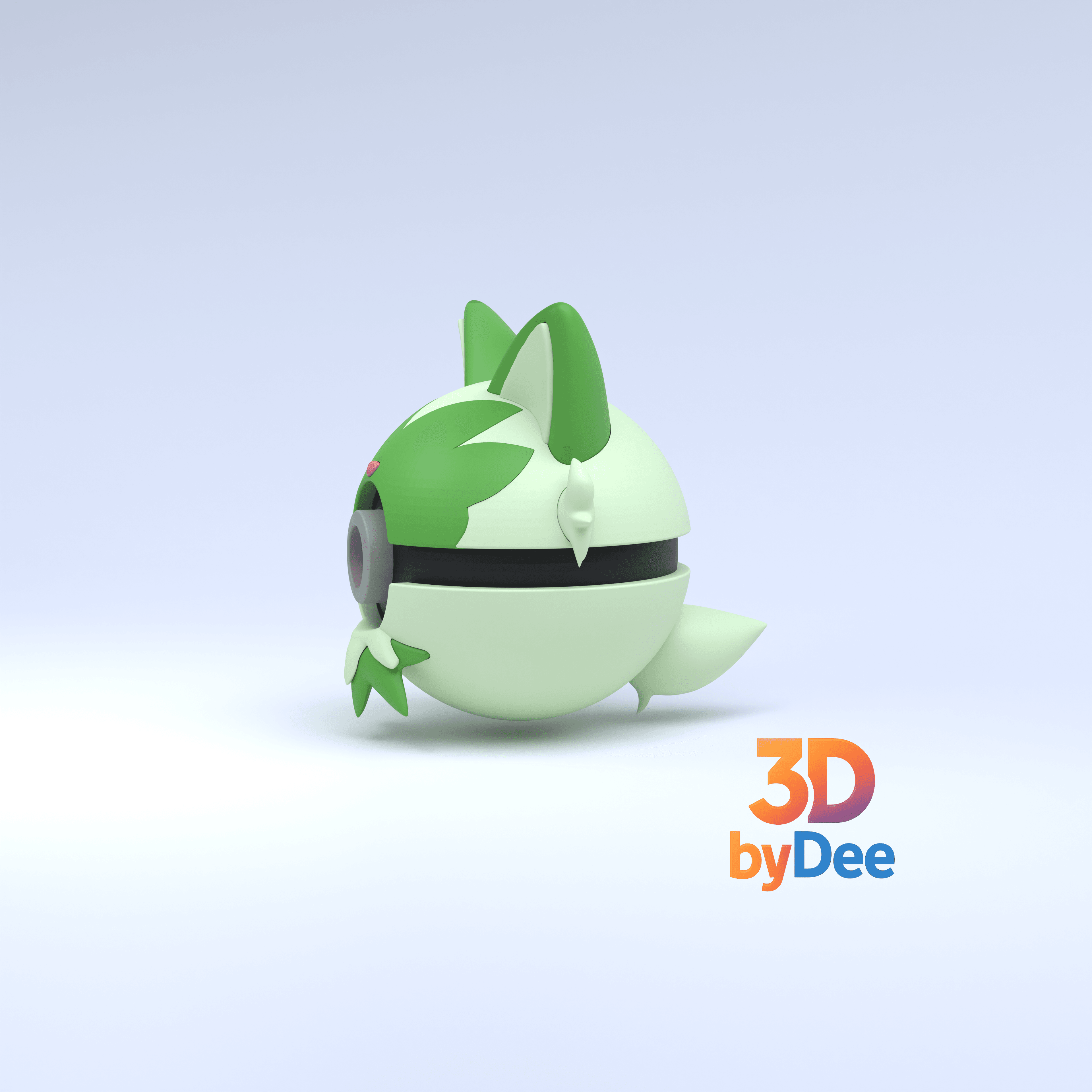 Sprigatito Pokeball 3d model