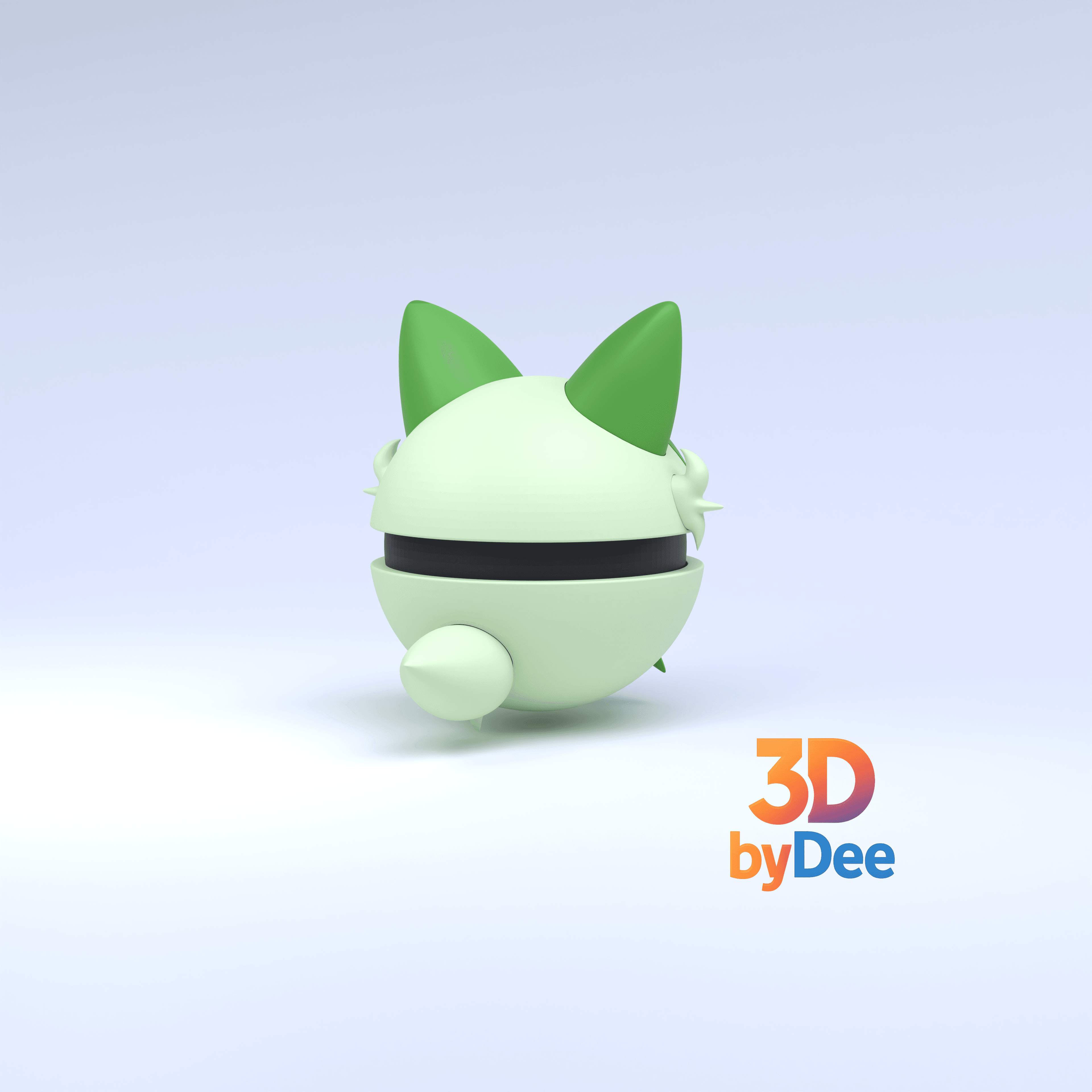 Sprigatito Pokeball 3d model