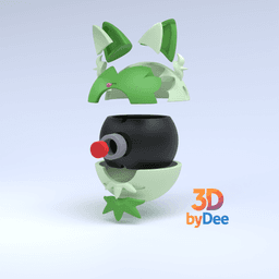Sprigatito Pokeball 3d model