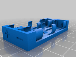 AAA battery holder, Support de piles AAA 3d model