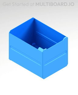2x2x2.5 LU - Labelled - MultiBin Simple Drawer 3d model
