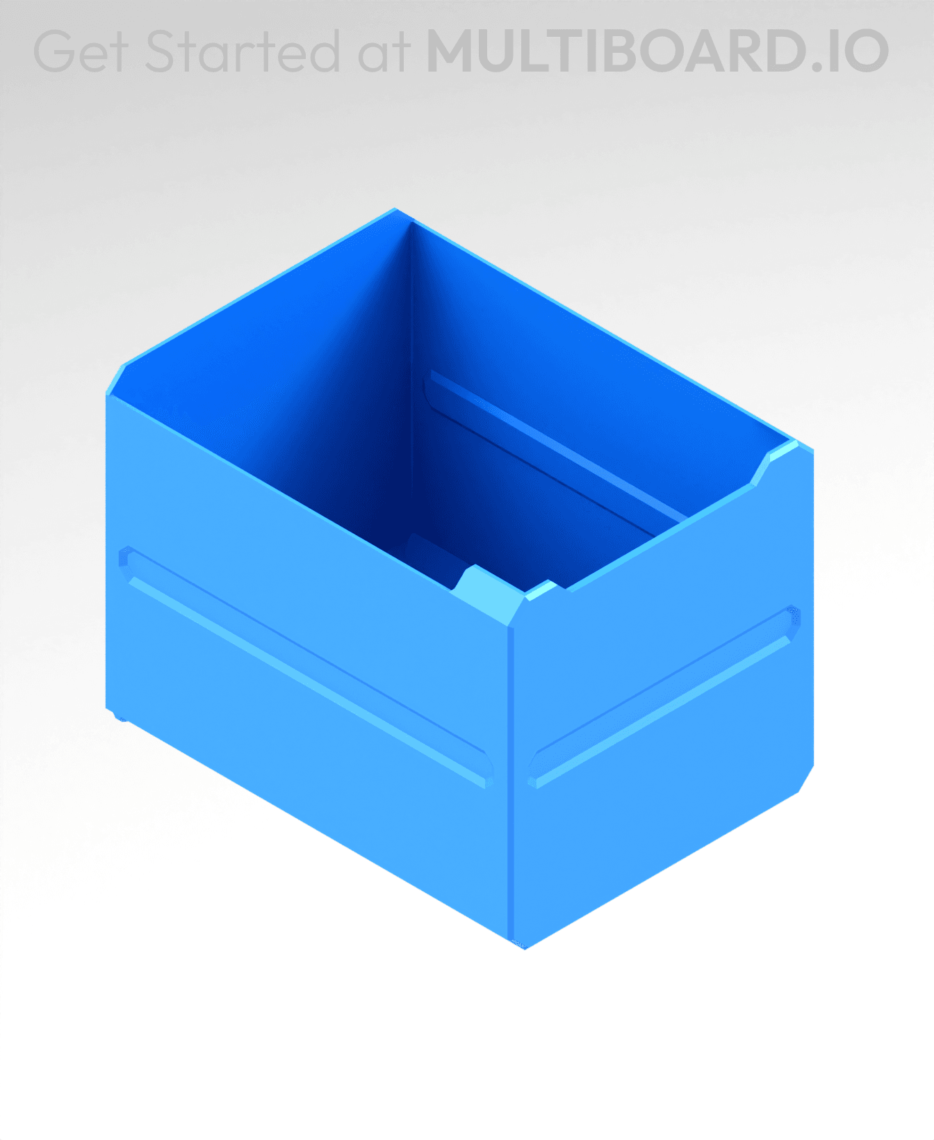 2x2x2.5 LU - Labelled - MultiBin Simple Drawer 3d model