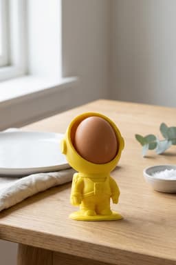 Egg Holder STL – Astronaut 3D Printable Kitchen Decor Model 3d model