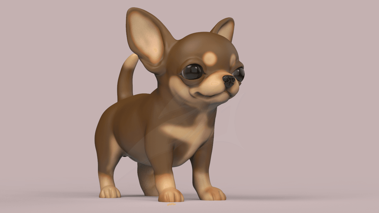 Cute Puppy Chihuahua 3d model