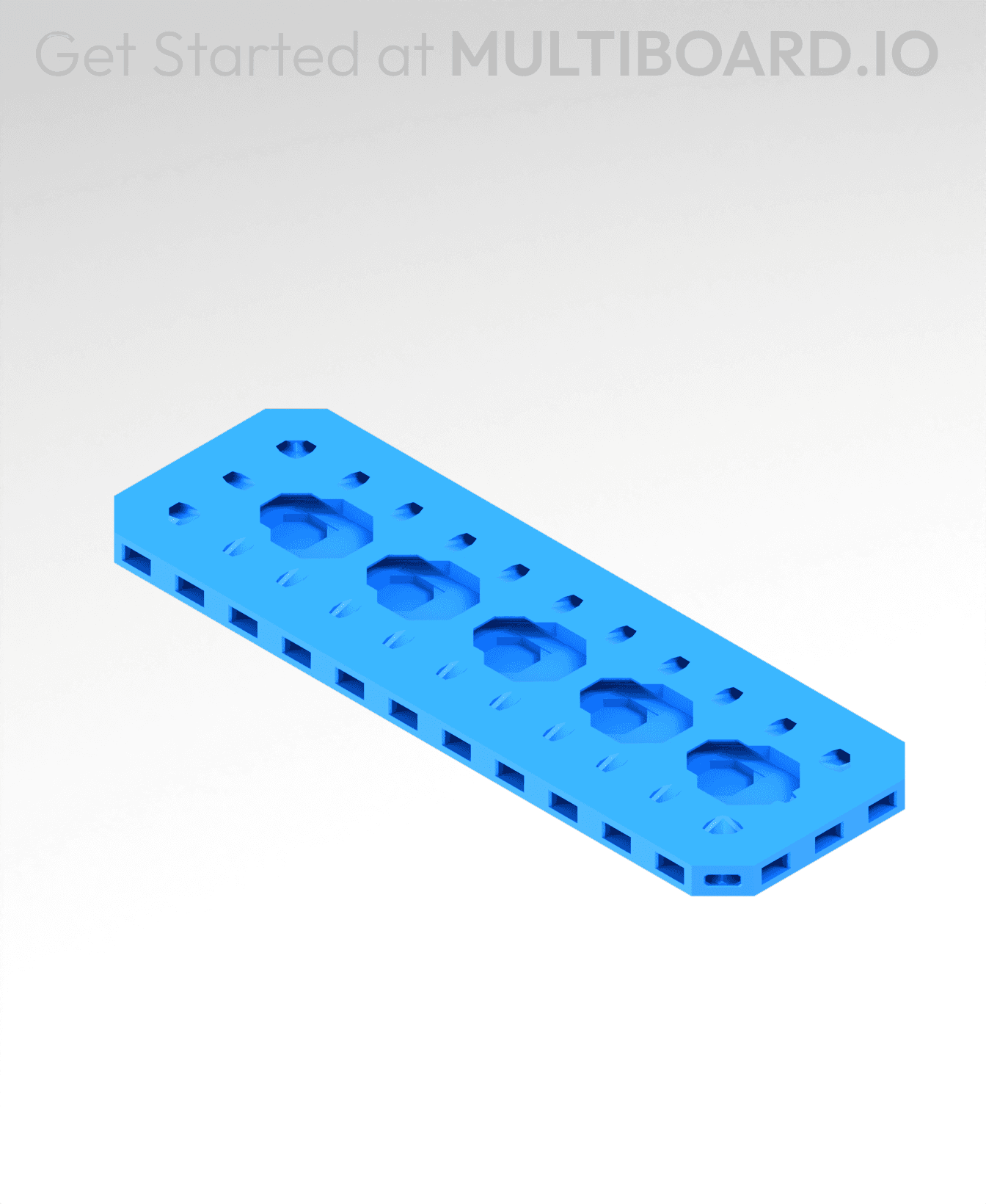 2x6 MU - Point Hole MU - MultiBoard Plate 3d model
