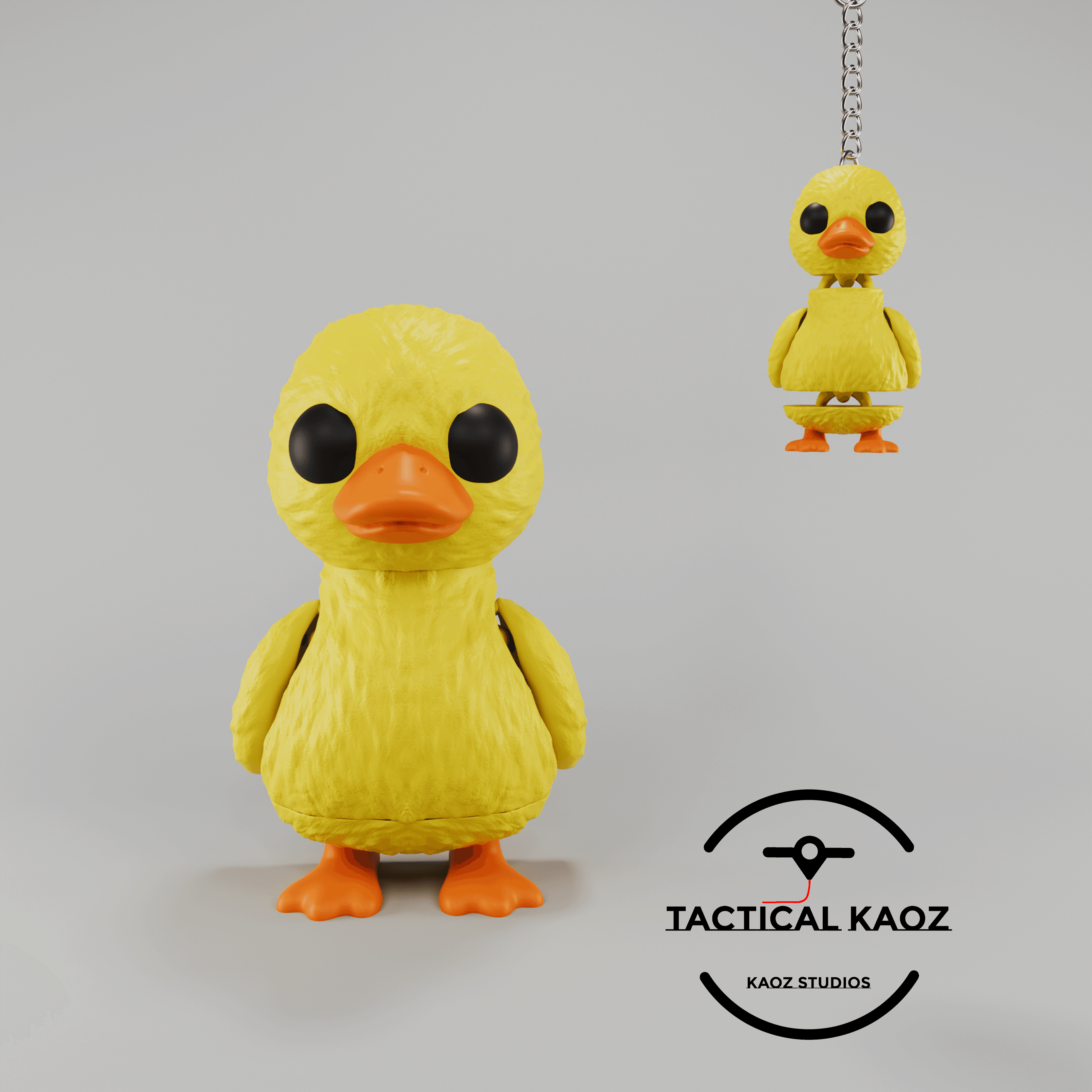 Flexy Duck Figurine + Keychain 3d model