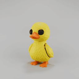 Flexy Duck Figurine + Keychain 3d model