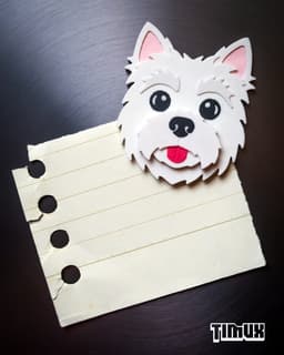 WEST HIGHLAND WHITE TERRIER KEYCHAIN SET 3d model