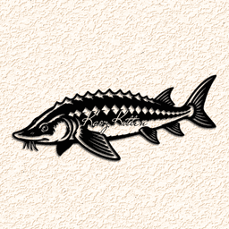 Sturgeon Fish wALL aRT hOME dECOR 3d model