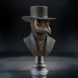 Plague Doctor bust (Pre-Supported) 3d model