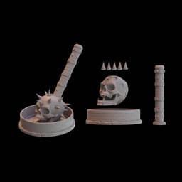 Skull Mace Dice Tower 3d model