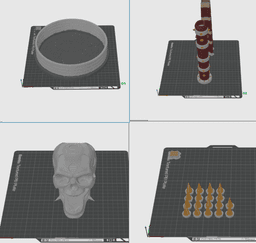 Skull Mace Dice Tower 3d model