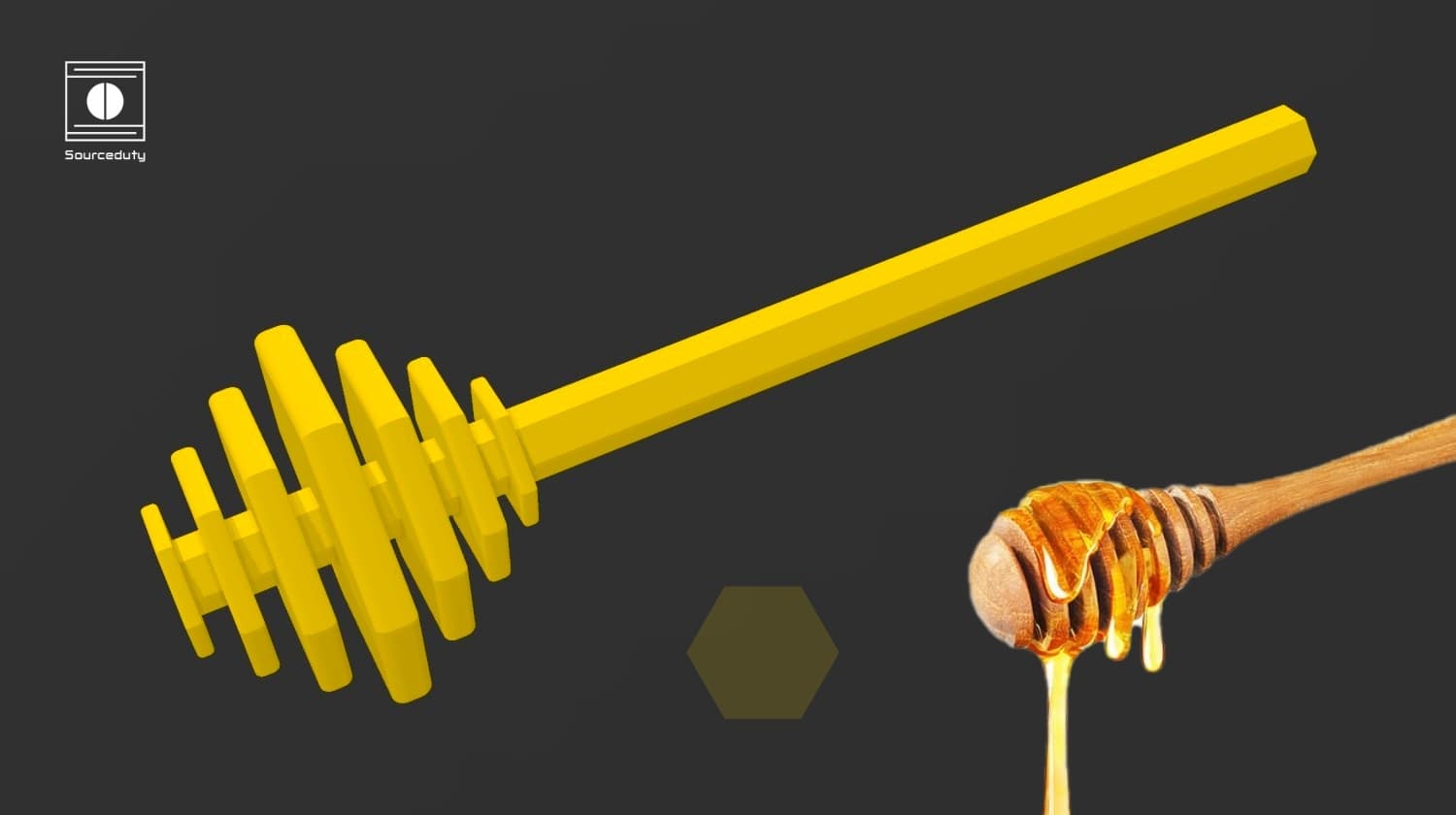 Honeycomb Hexagon Honey Dipper.stl 3d model