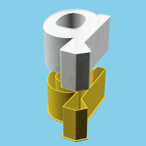 LATIN SMALL LETTER Q, nestable box (v1) 3d model