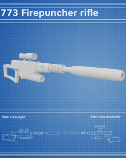 773 Firepuncher Rifle - Clone Wars 3d model