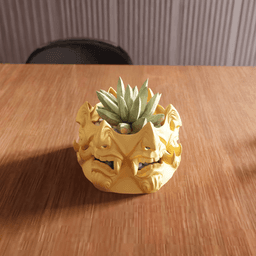 Japanese Oni Demon Mask Planter 3d model