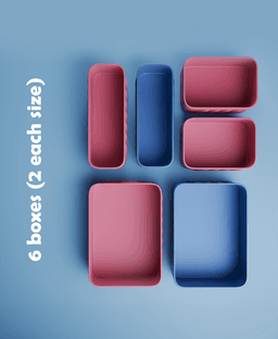 6x Stackable Boxes 3d model