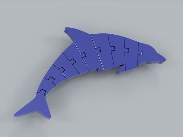 Flexi Articulated Dolphin 1 3d model