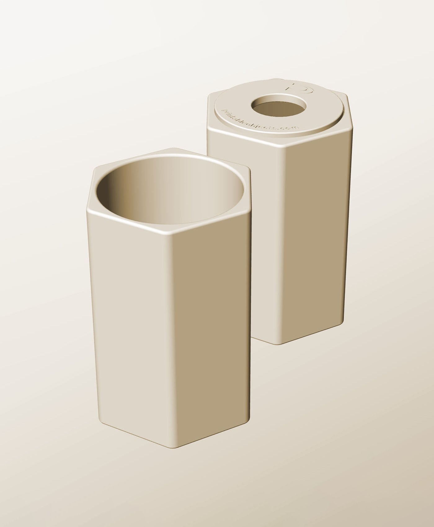 CH96-170-PStacking pierced module bin for modern home decor 3d model