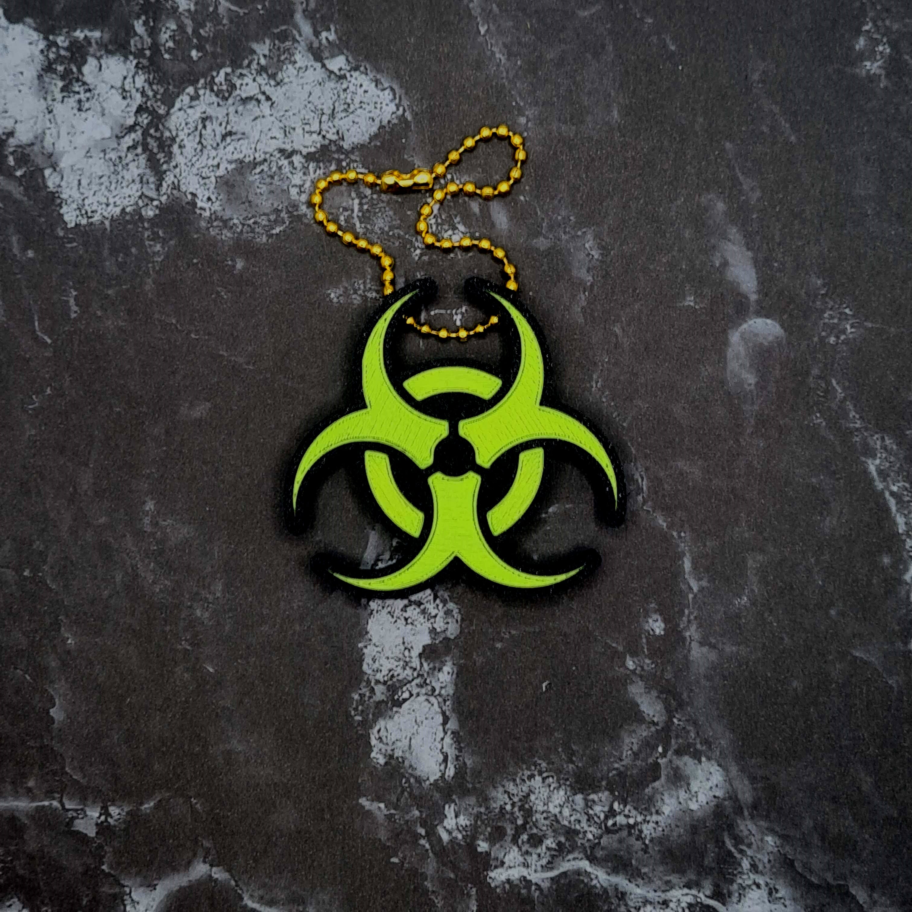 Biohazard Keychain (reverse) 3d model