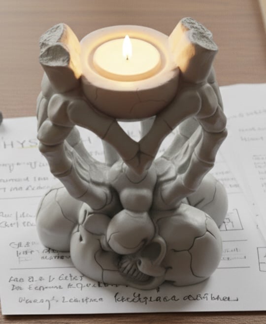 Double Skeleton Hand Tealight Holder 3d model