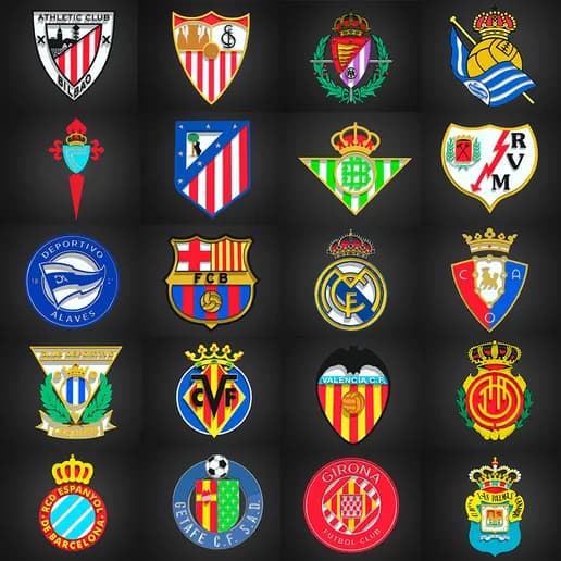 Pack Escudos La Liga 3D 3d model