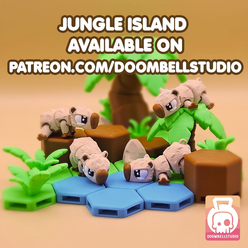 FREE Articulated Mini Capybara 3d model