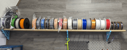 Dowel Rod Filament Spool Shelf 3d model